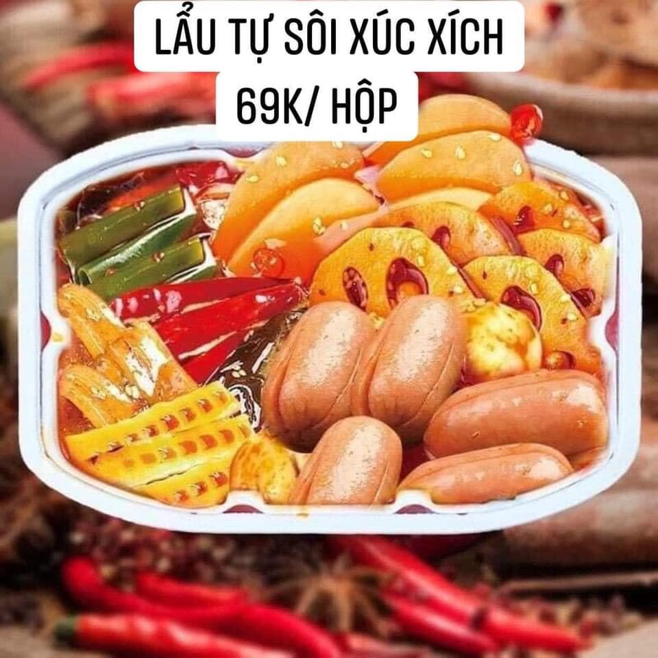 Lẩu tự sôi xúc xích