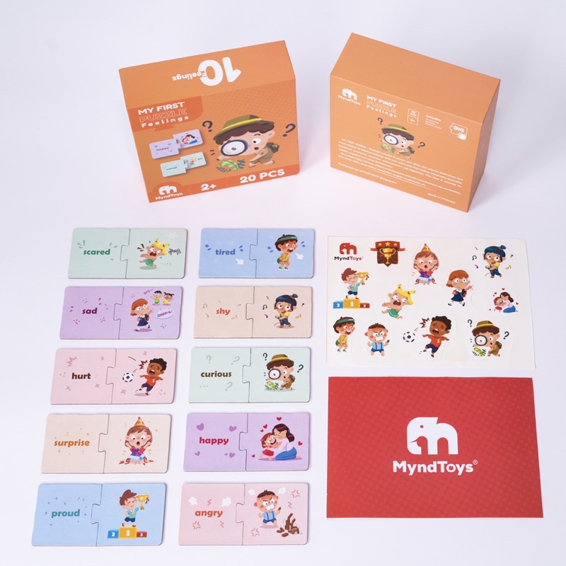 Đồ chơi giáo dục, bộ xếp hình MyndToys My First Puzzle - Feelings (Cảm xúc) Dành Cho Bé Trên 2 Tuổi