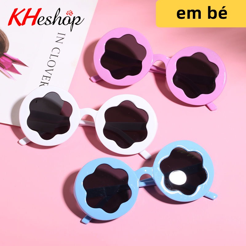 [Hàng xịn]  Kính râm cho bé chống tia UV hình bông hoa, kính mắt thời trang cho bé giá siêu hót mã Y1576