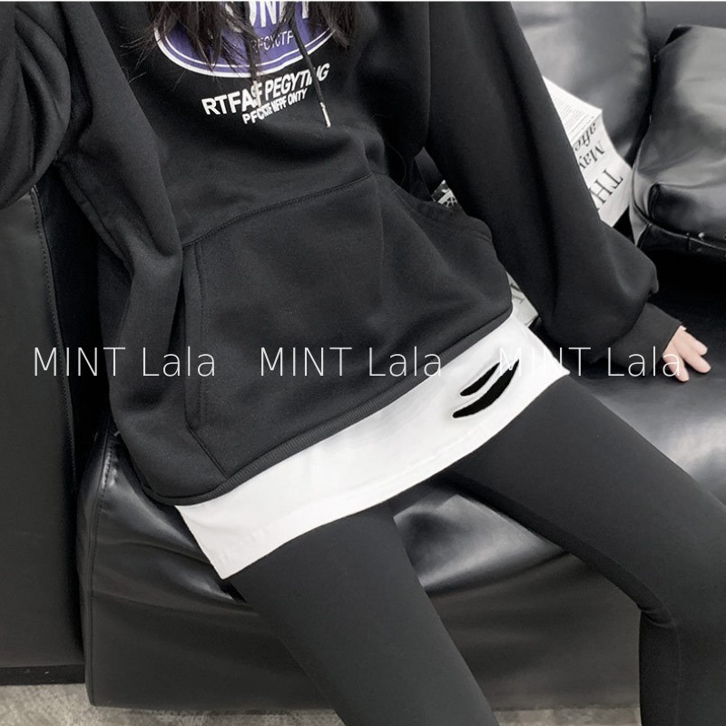 Chân Váy Che Mông Mặc Quần Legging Rách Kiểu Loại Đẹp