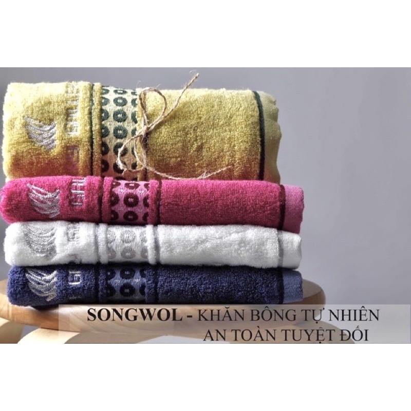 [chính hãng] khăn mặt Songwol 30x45cm - 50% sợi tre + 50%cotton