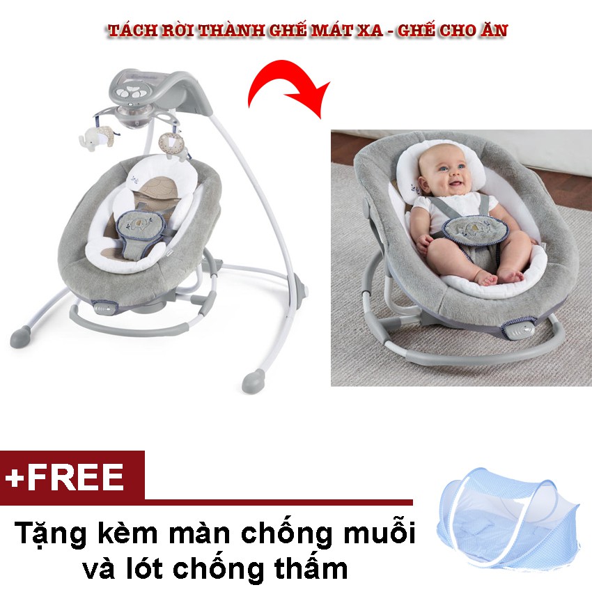 Nôi và ghế rung Ingenuity Twinkle Tails phiên bản mới nhất của Mỹ 2in1