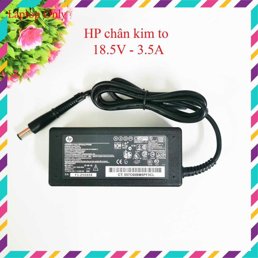 Sạc Laptop HP Chính hãng chân kim to/nhỏ 18.5V-3.5A / 19V-4.7A / 19.5V-3.33A Adapter HP