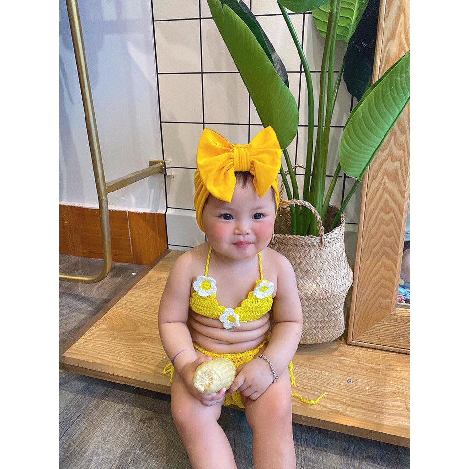 Bikini cho bé len đan tay siêu kute