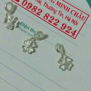 Charm bạc treo tua ba lá sỉ