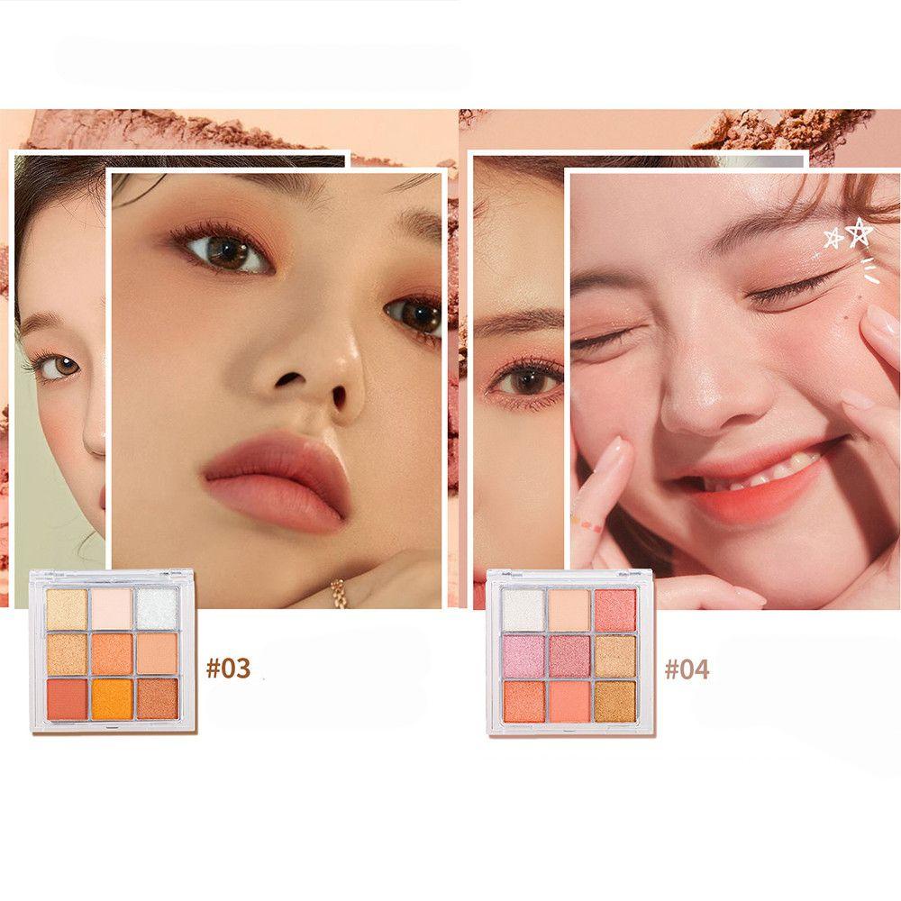KENT  Korean 9-color eyeshadow palette, transparent fine silk powder, long-lasting makeup, excellent makeup