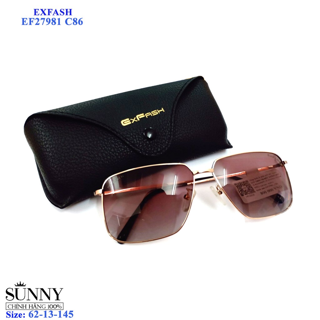 EF27981 C86 - Kính mát thời trang nam Exfash chính hãng, bảo hành toàn quốc, thiết kế dễ đeo bảo vệ mắt