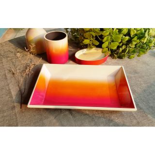 [HÀNG ĐỘC ĐẸP LẠ] SET Khay decor gỗ sơn mài và cốc, đĩa nhỏ