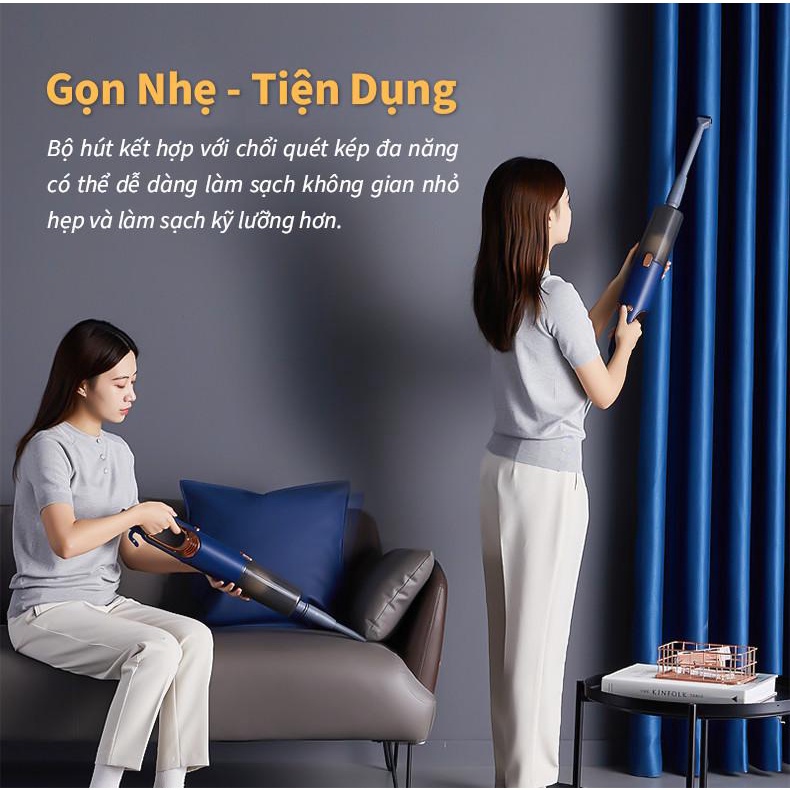 Máy hút bụi và lau sàn 2 trong 1 Tsuki TS-LF20 sử dụng công nghệ lọc HEPA lọc sạch bụi mịn