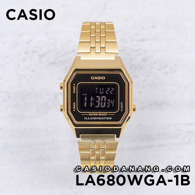 Đồng hồ nữ dây kim loại Casio chính hãng Anh Khuê LA680WGA-1BDF (28mm)