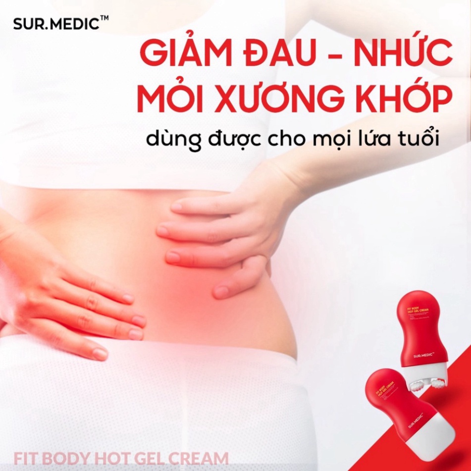 Thanh lăn Massage SUR.MEDIC giúp tan mỡ tích tụ ở eo, đùi, bắp tay - 100ml