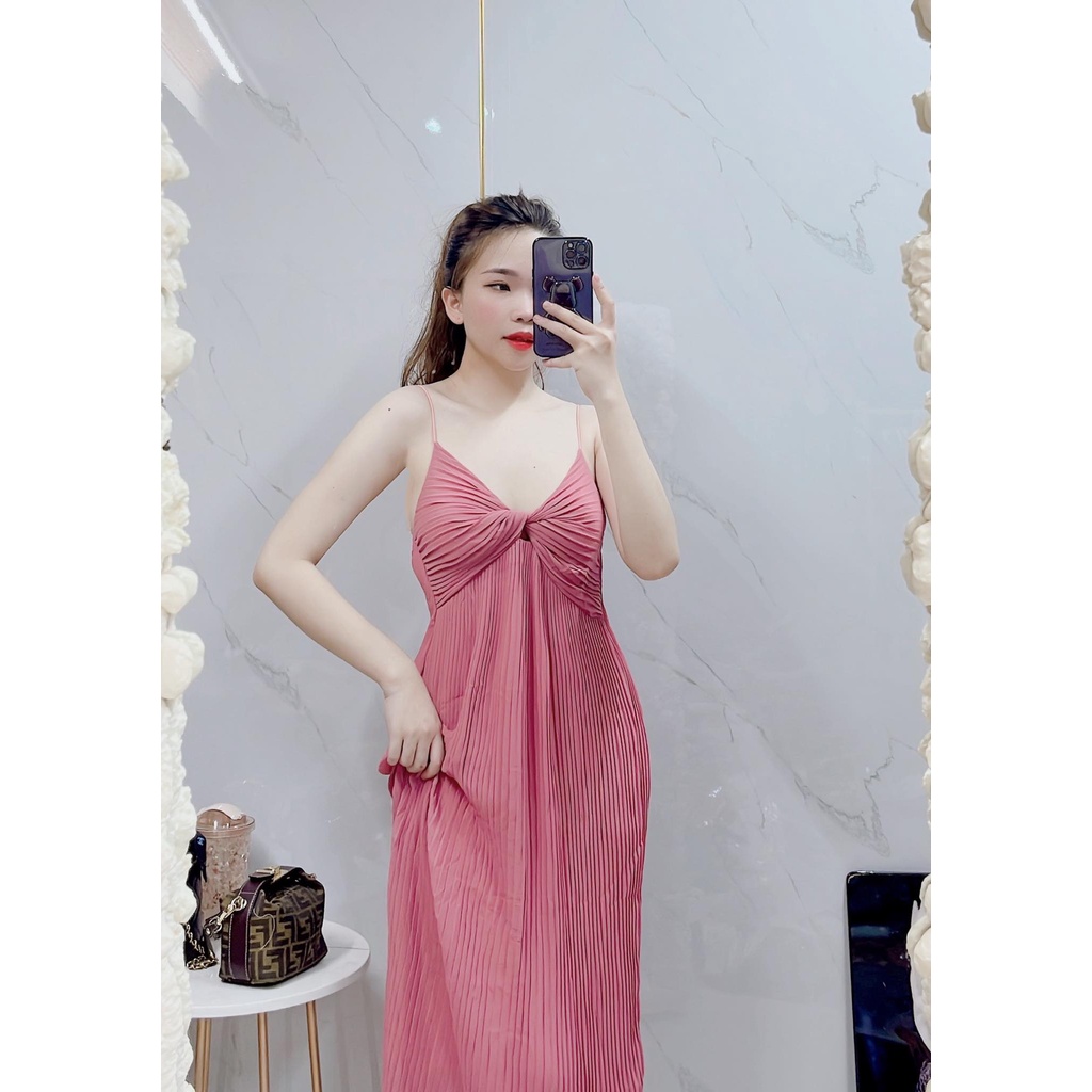 Đầm hai dây xếp ly, vải voan cho nữ mặc nhà, mặc đi chơi nhiều màu, dễ thương, hình thật, vải đẹp, form chuẩn