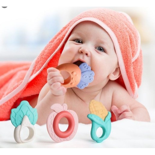 Bộ đồ chơi gặm nướu xúc xắc 10 món Baby Rattle kèm hộp đựng  an toàn cho bé mẫu cực đẹp