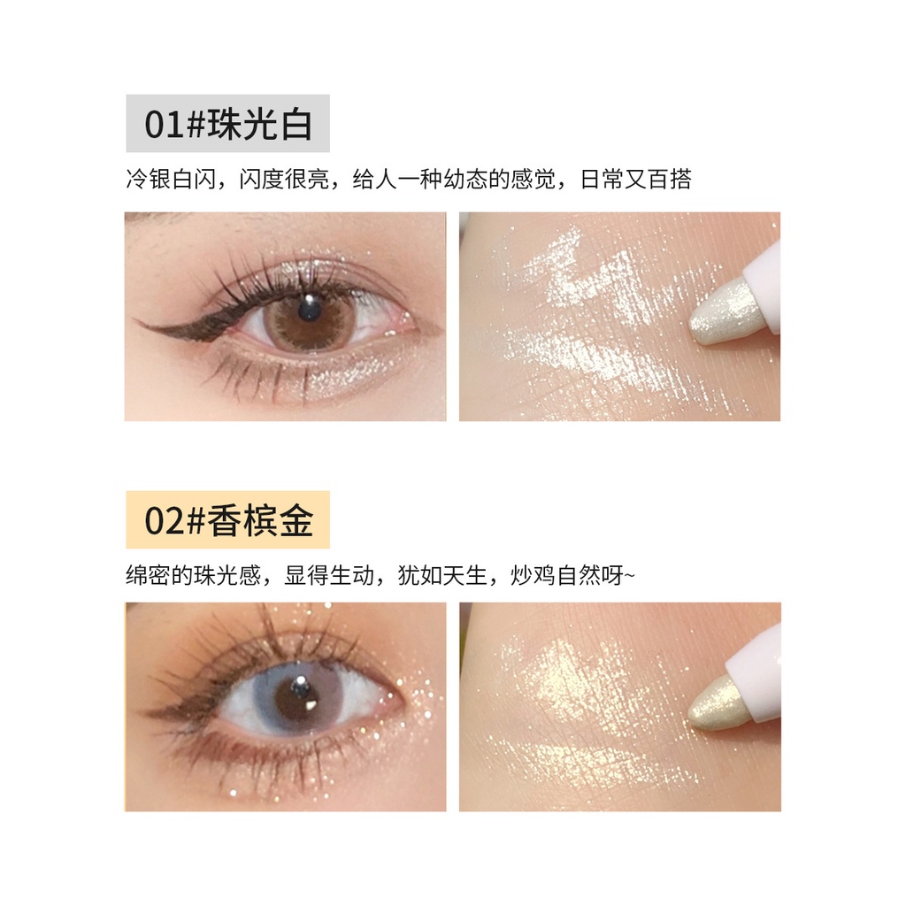 Bút nhũ mắt NUDE, bút bắt sáng viền nhũ highlight vẽ bọng mắt nội địa trung D5 Sammi beauty