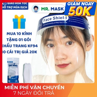 Tấm Chắn Giọt Bắn - Tấm Che Giọt Bắn Face Shield, che trọn khuôn mặt giúp giảm nguy cơ lây nhiễm dịch, dùng nơi làm việc