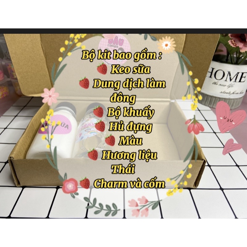 Bộ kit Slime Basic giá rẻ Dâu Corner