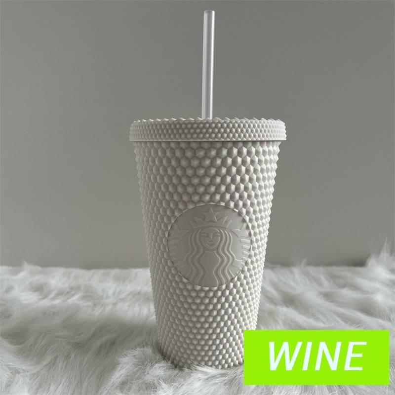 Starbucks Diamond radiant goddess straw cup coffee cup summer Holiday Cold Cup Tumbler 473ml/16o Durian cup water bottle