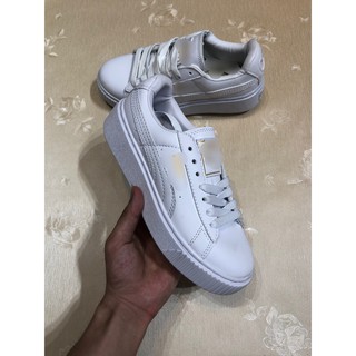 Giày thể thao sneaker trắng trơn