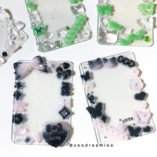 Thẻ nhựa bảo vệ card trang trí keo resin theo style