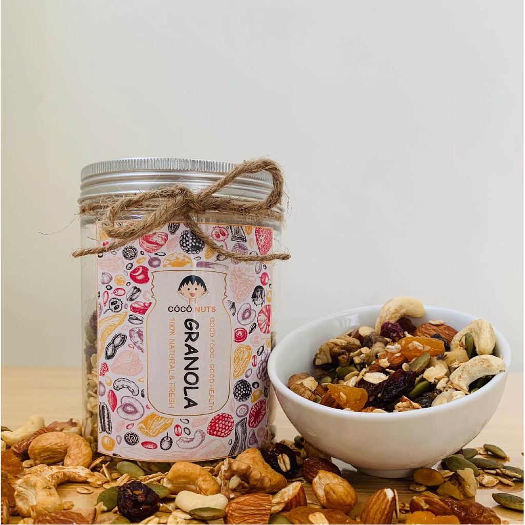 Granola cao cấp siêu hạt ( không đường) -500g