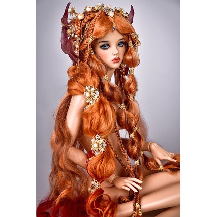 Diy Tóc BÚP BÊ 25cm dài tự nhiên thời trang  handmade Doll hair- bách hóa na na