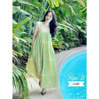 Đầm maxi dây nút lưng hàng chuẩn!