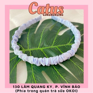 CÀI TÓC VẢI NHÚN MÀU TRƠN