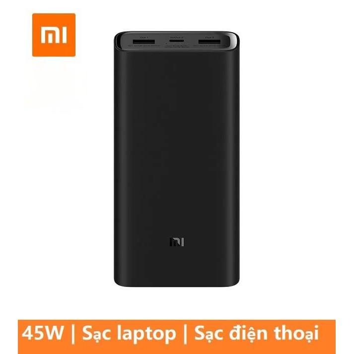 Pin sạc dự phòng 20000mAh Xiaomi gen 3 ( đen) | BH 3 tháng