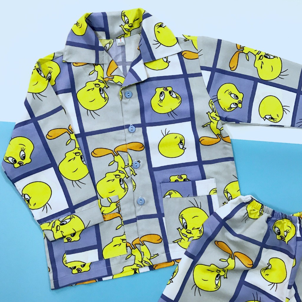 Pijama Cho Bé Kate Thái - Vịt vàng 10-45kg