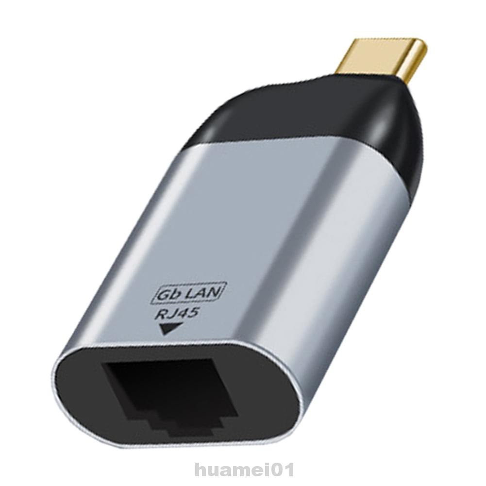 USB C To Ethernet Adapter Aluminum Alloy Travel Games Type-c Computer Use 1-Gigabit For Thunderbolt 3