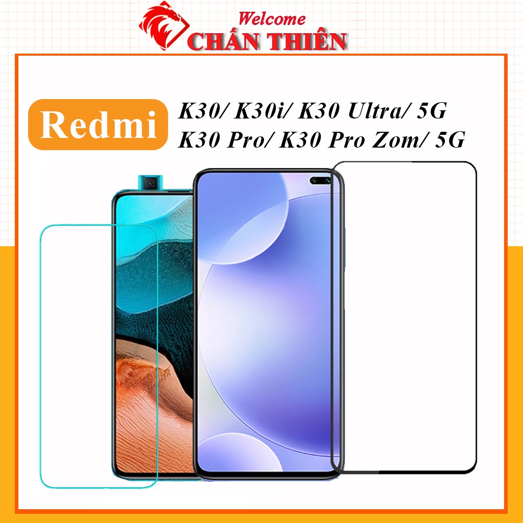 Kính cường lực Redmi K30 Pro K40 Pro K40 Gaming K40 Pro+ K30 5G K30 Ultra K30s K30i 5G full màn 9D trong suốt [FM]