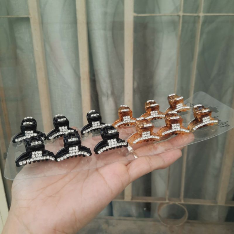 Kẹp tóc đỉnh đính đá loại nhí (2.8cm)