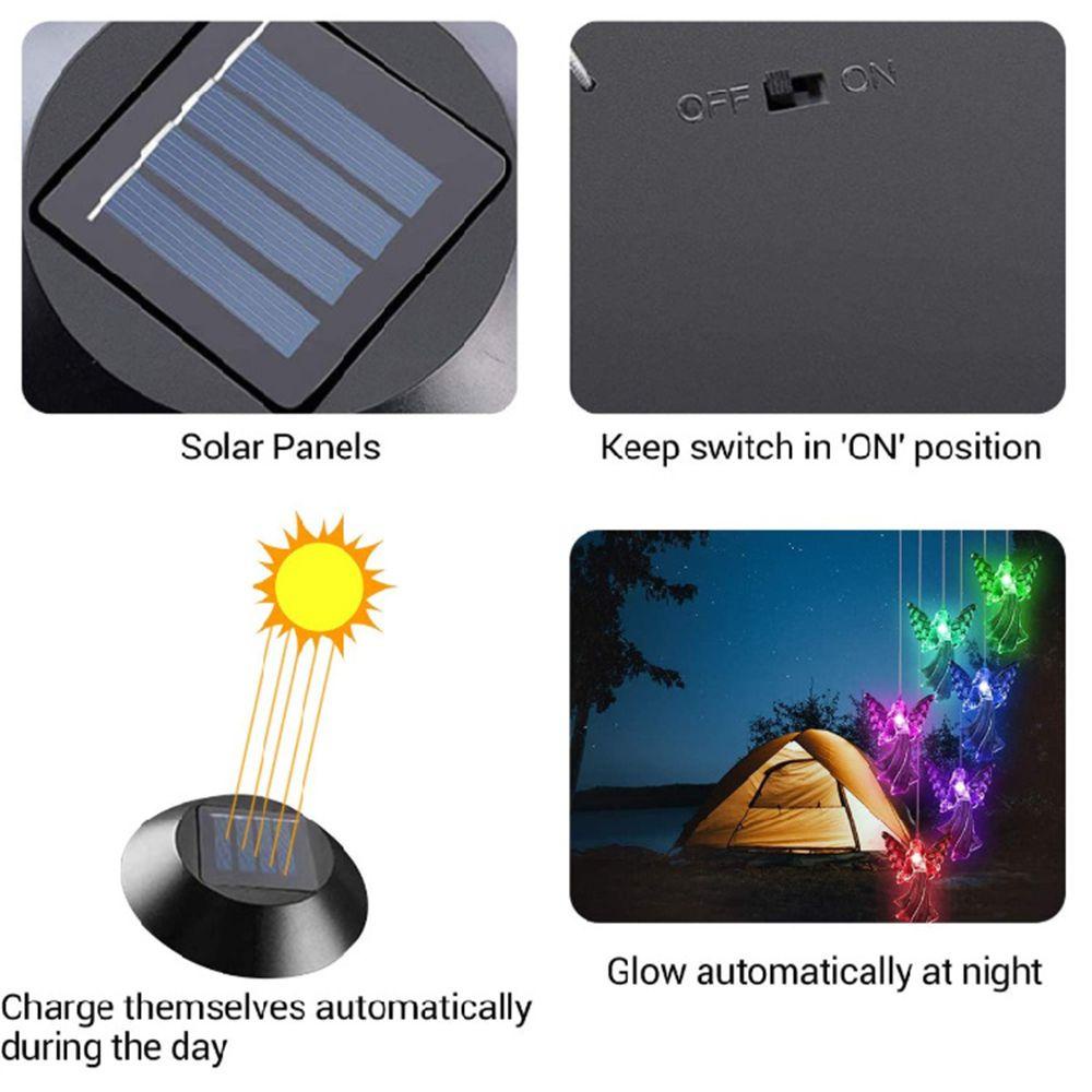 NICKOLAS Chuông Gió Hình Thiên Thần Lãng Mạn Nhiều Màu Sắc Siêu Bền