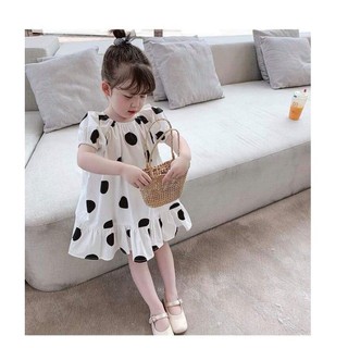Váy babydoll chấm bi cho bé