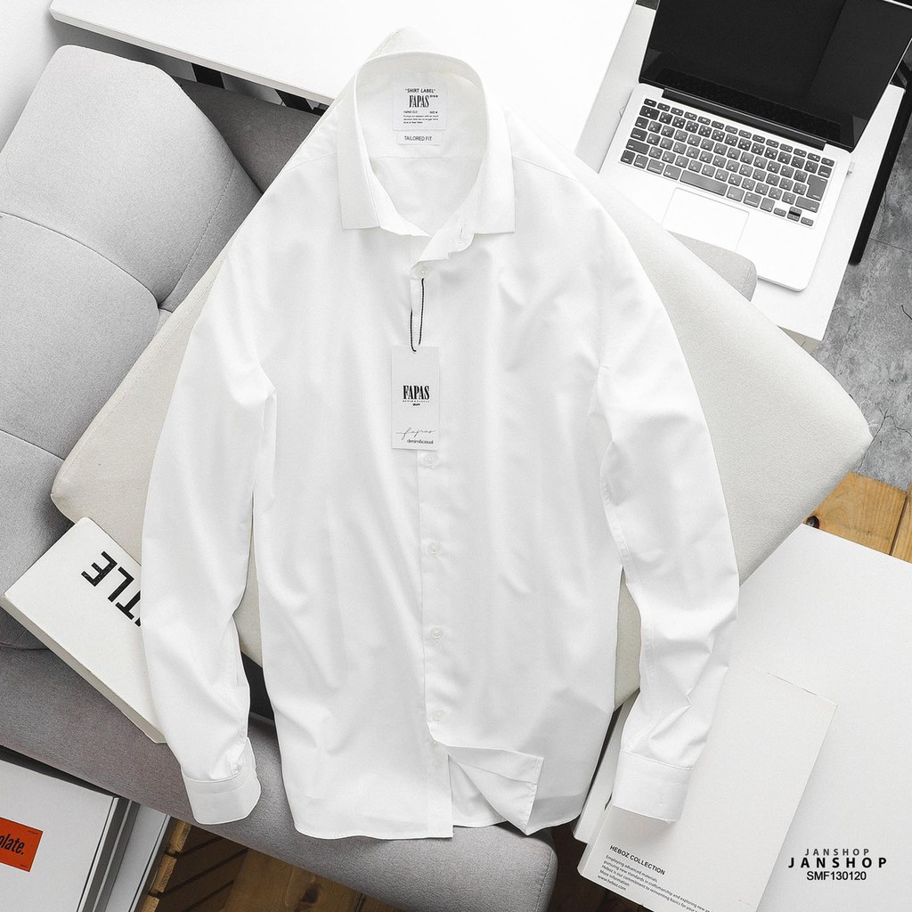 Áo sơ mi dài tay trơn FAPAS VH154 JANSHOP