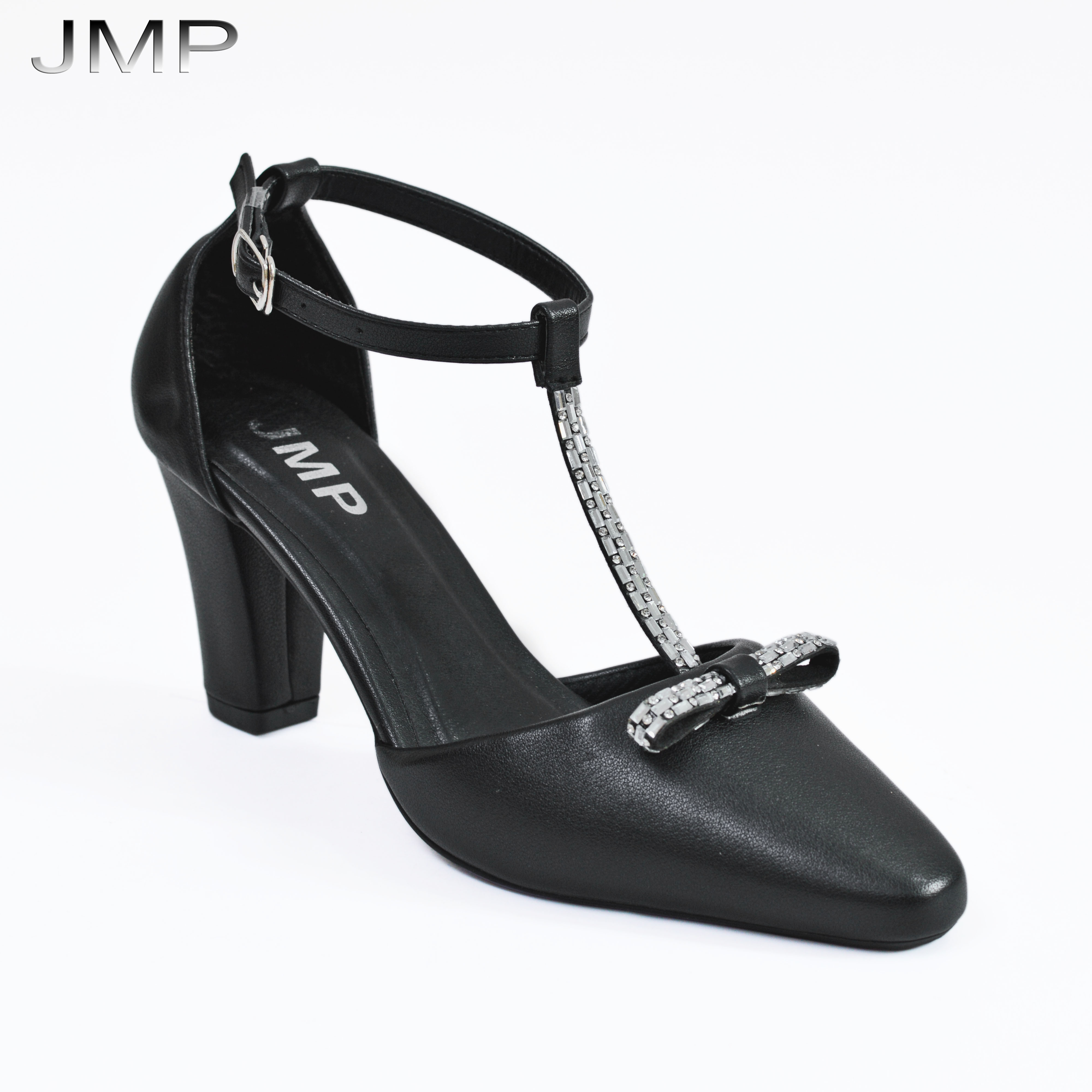 JMP - Giày Sandal Cao Gót Đính Nơ cao 8cm - CH11