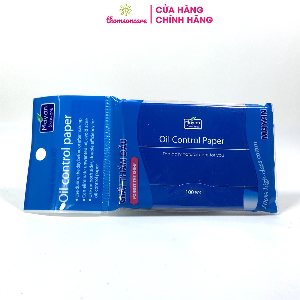 Giấy thấm dầu Mayan - Túi 100 tờ - Oil control paper | BigBuy360 - bigbuy360.vn