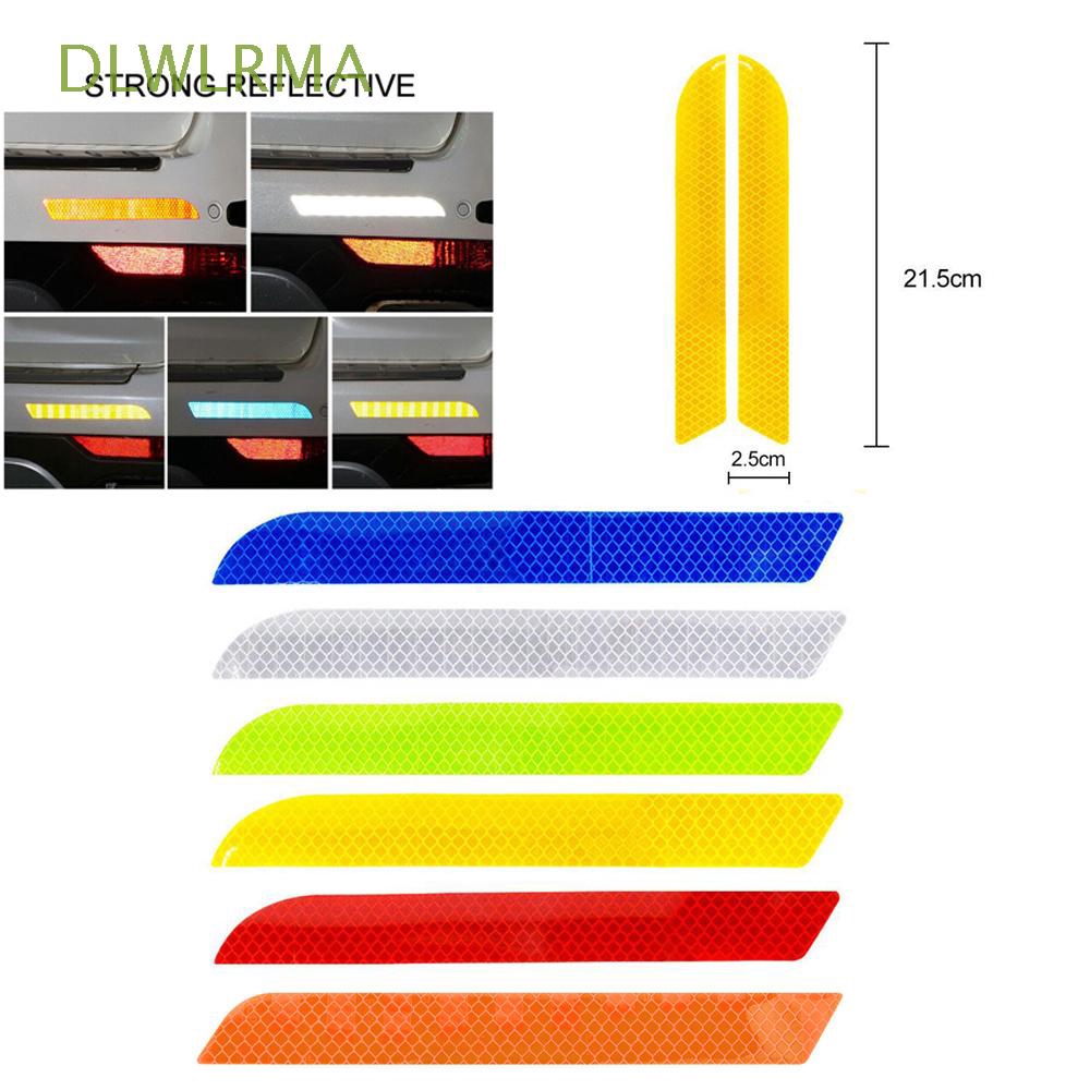 Set 3 đề can dán xe hơi phản quang chống mài mòn màu đỏ/ vàng/ cam/ trắng/ xanh lục độc đáo tiện dụng