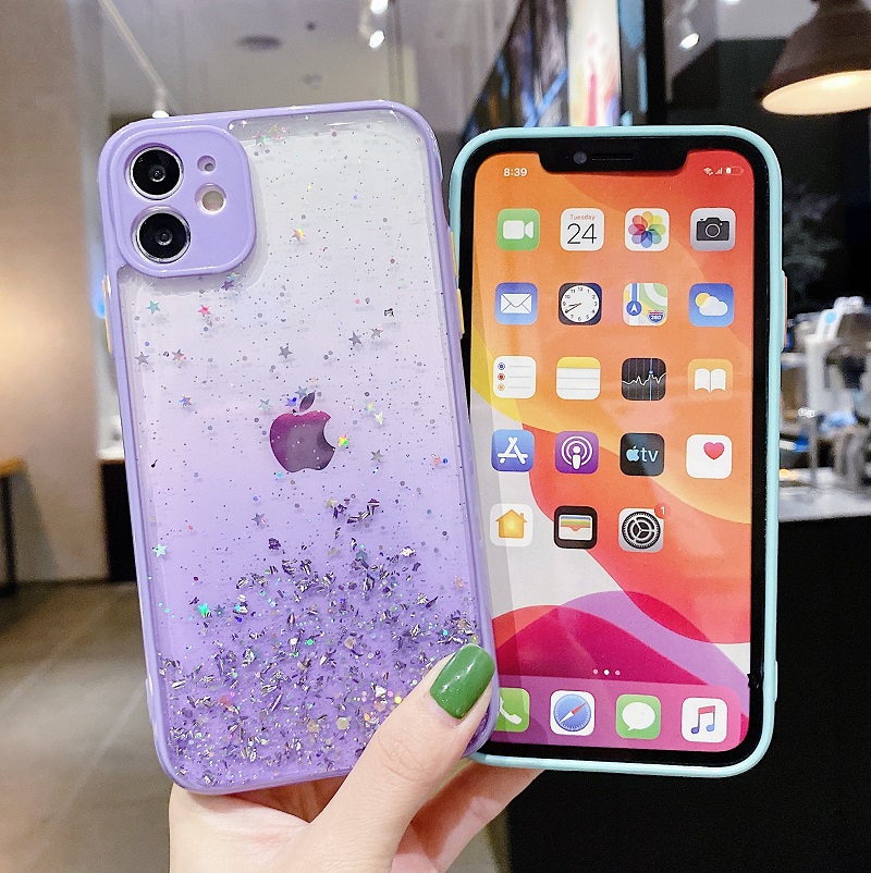 IPhone 12 Pro Max 11 SE 2020 6s 7 8 Plus X XR XS Max Case Shiny Starry sky star Casing Phone Cover Apple