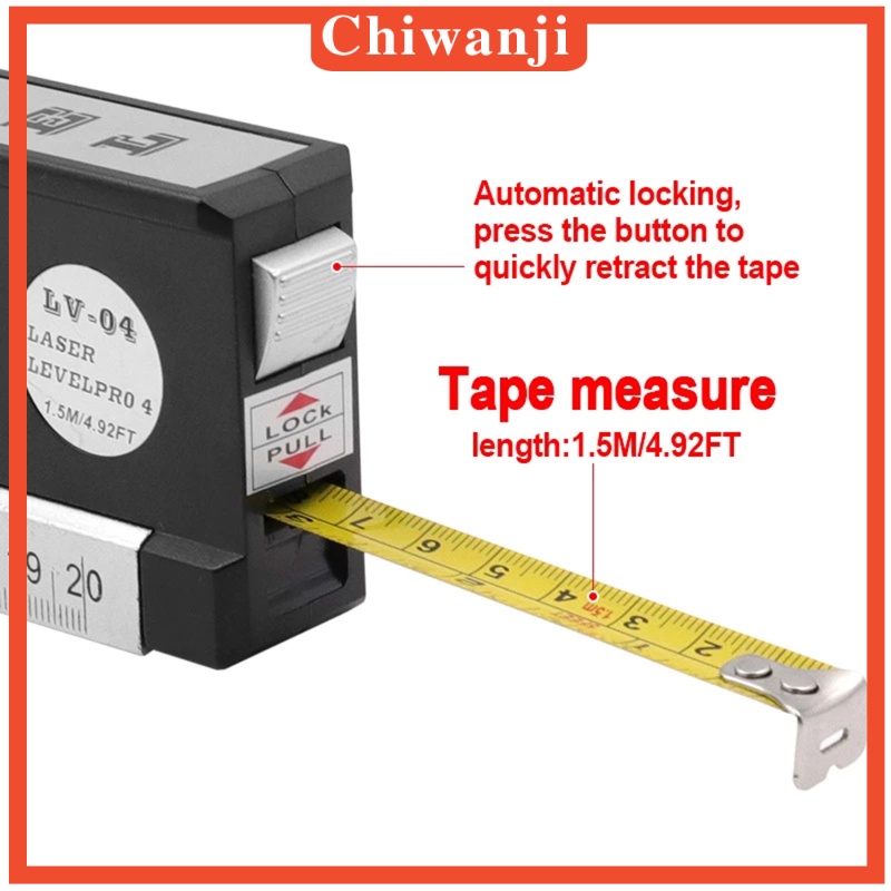 Laser Level Aligner Vertical Accurate with Locking Measuring Tape Ruler