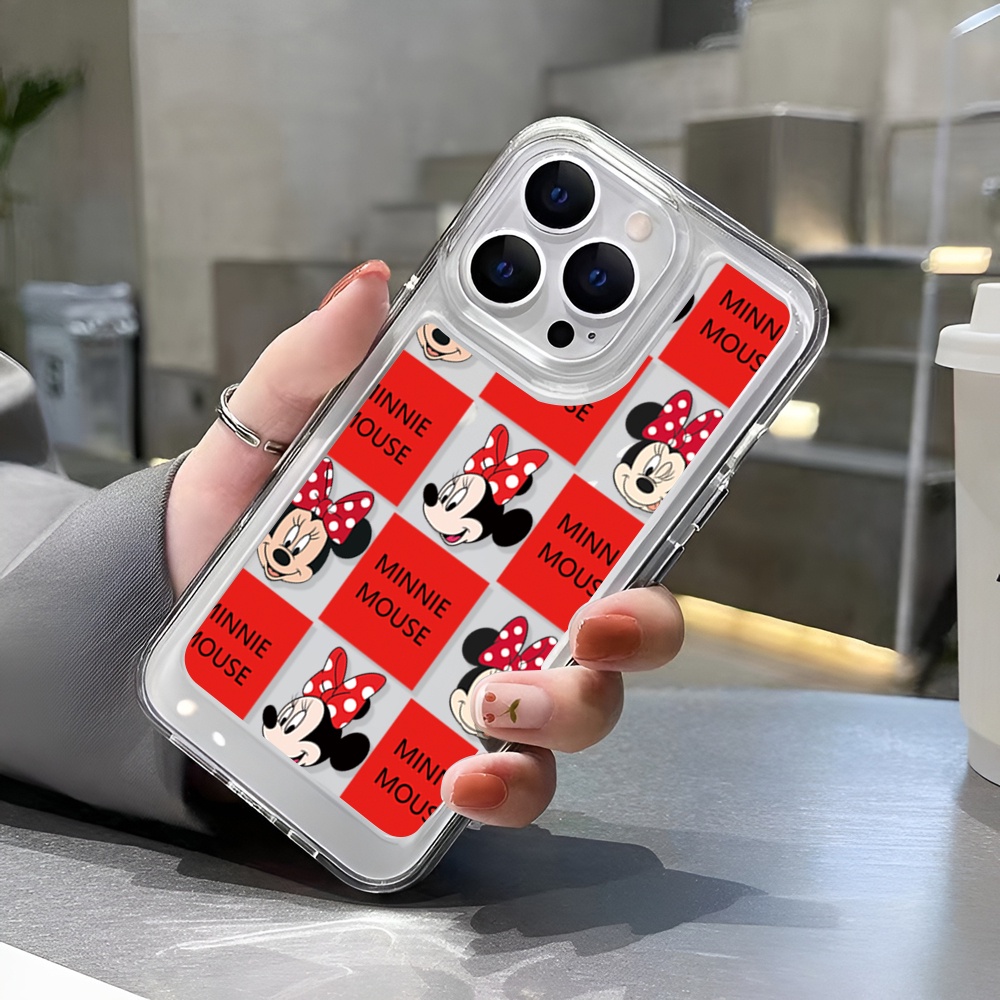 Ốp Điện Thoại Trong Suốt In Hình Mickey Minnie Cho iphone 14ProMax 14Plus 13 11 12 7Plus X XR XS Max