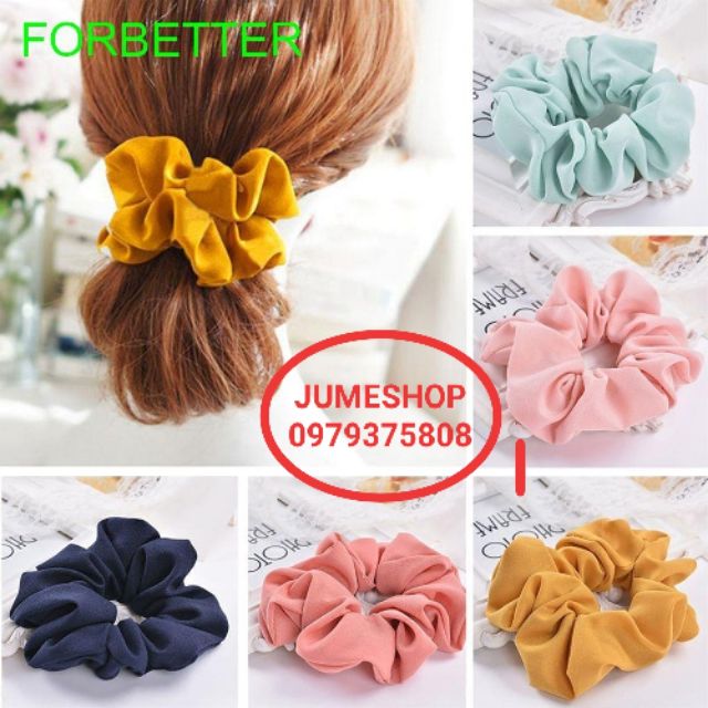 [ FREESHIP 50K ] Dây buộc tóc vải chiffon co giãn ngộ nghĩnh đáng yêu