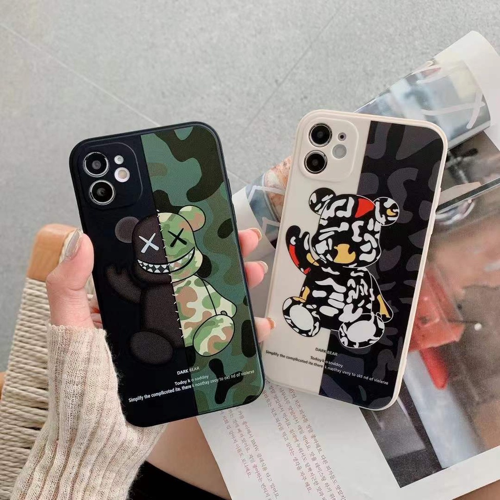 iPhone 11 7 11 12 11 Pro 12 8Plus 6S 6Plus X XS max Xr Ốp lưng chống sốc silicon hoa văn dễ thương