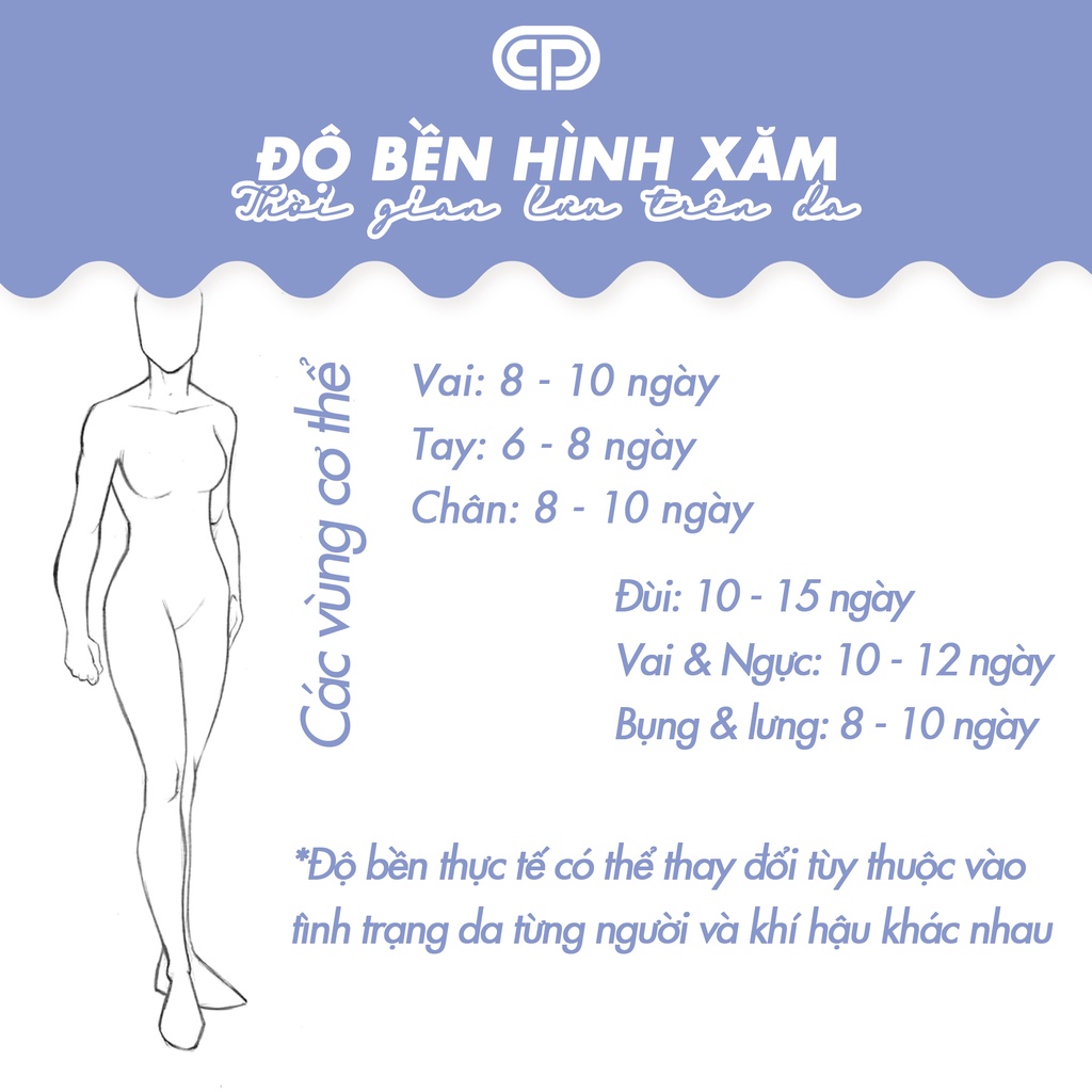 - Hình xăm tạm thời 15 NGÀY - chống nước, cọ xát BƯỚM & RẮN