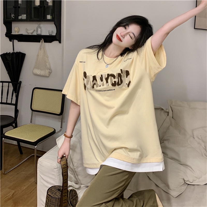 Áo Thun Nữ Ngắn Tay In Chữ Thời Trang Hàn Quốc