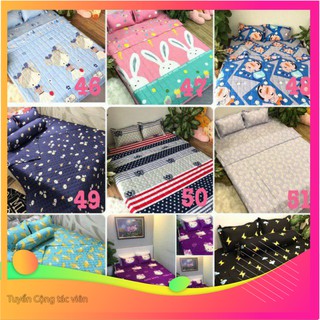 Trọn bộ chăn hè 5 món ga gối Poly