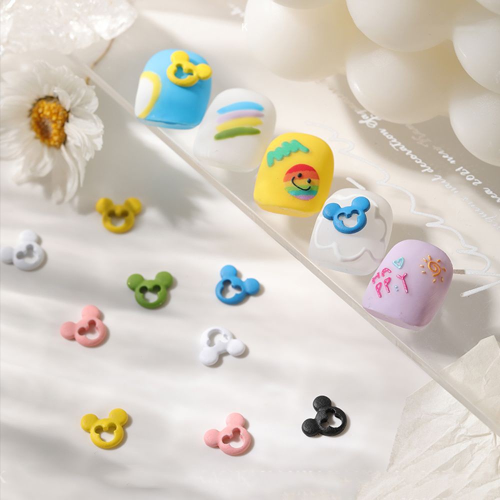 [Hàng mới về] Phụ kiện hình đầu chuột mickey 3D trang trí móng tay nghệ thuật độc đáo nhiều màu tùy chọn