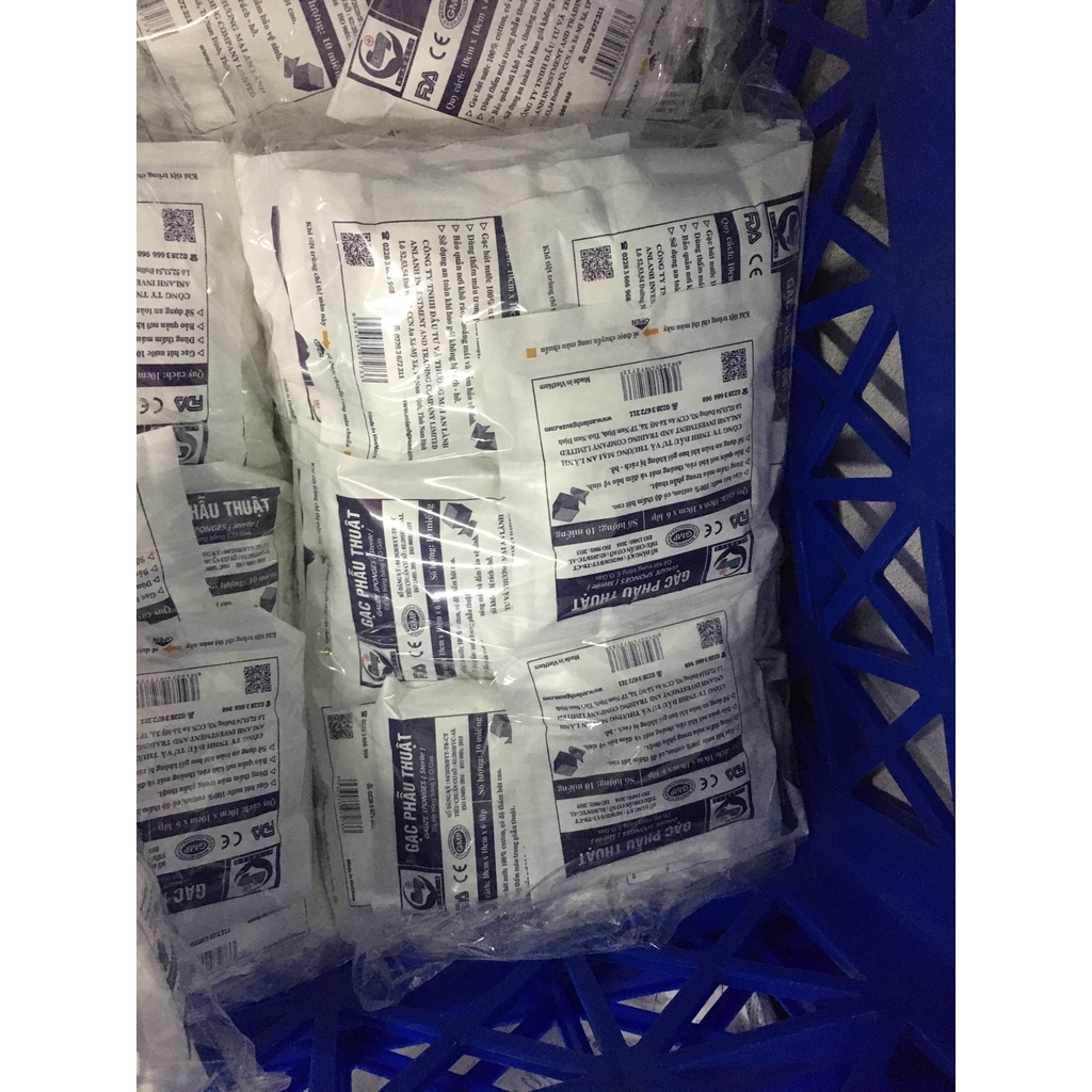 Gạc phẫu thuật không dệt An Lành 7.5cmx7.5cmx6 lớp, tiệt trùng