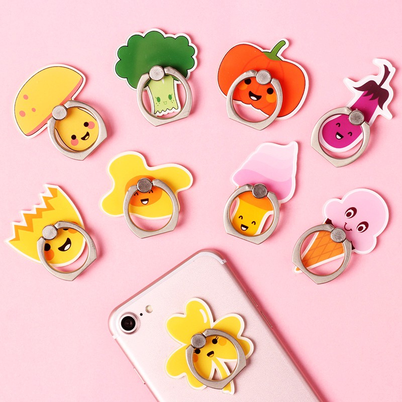 Iring Giá Đỡ Điện Thoại Chiếc Nhẫn Icon Rau Củ Quả Siêu Đáng Yêu Bám Cực Chắc Không Lo Bong Tróc!