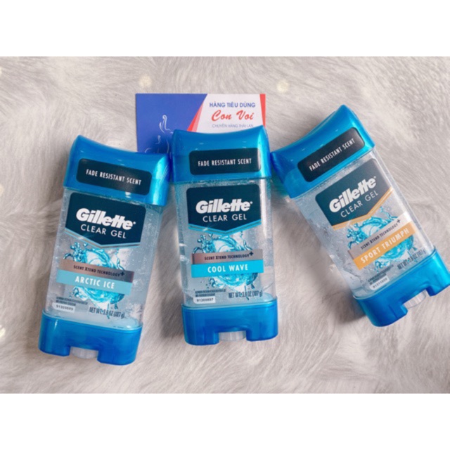 Lăn khử mùi nam Gillette Endurance Cool Wave Clear Gel